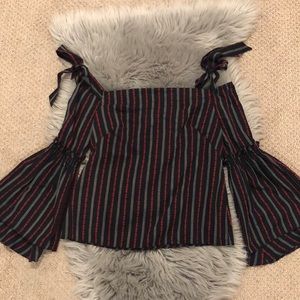 Intermix off shoulder bell sleeve top
